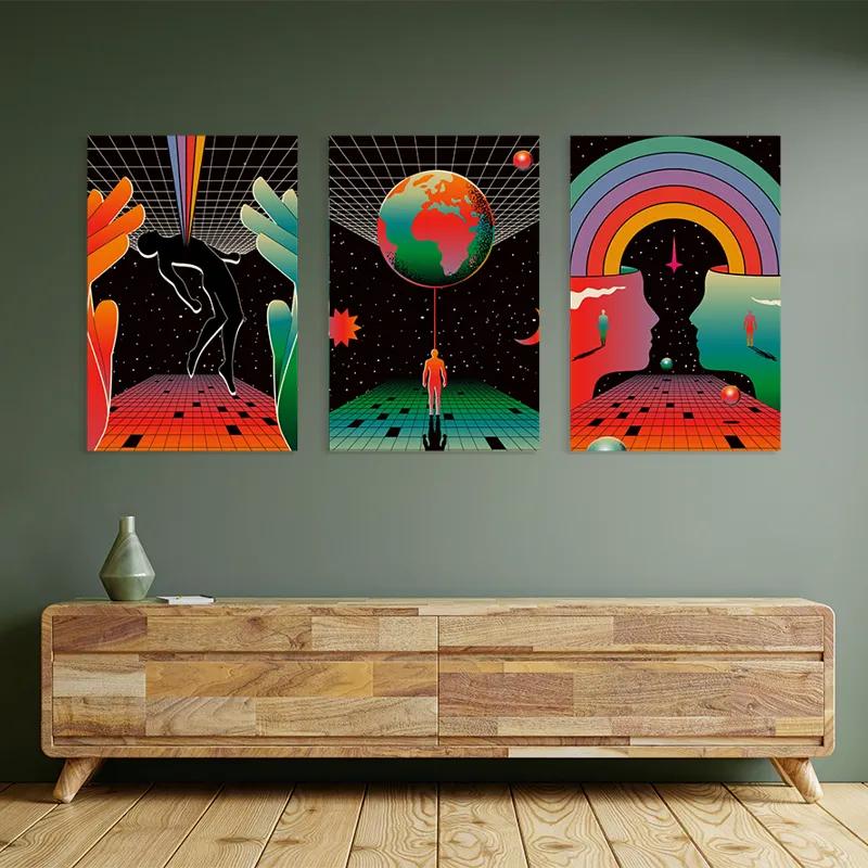 Mehrteiliges Leinwandbild Cosmos Poster mockup 2