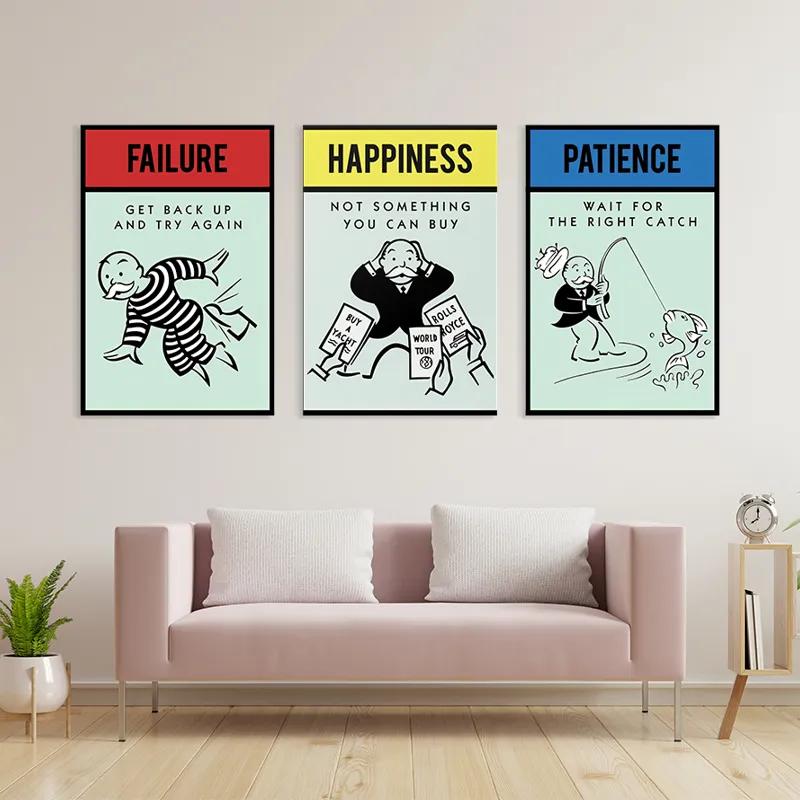 Mehrteiliges Leinwandbild Monopoly Life Set mockup 3