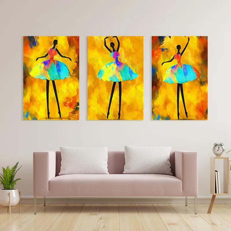 Mehrteiliges Leinwandbild Paintedallerina mockup 3