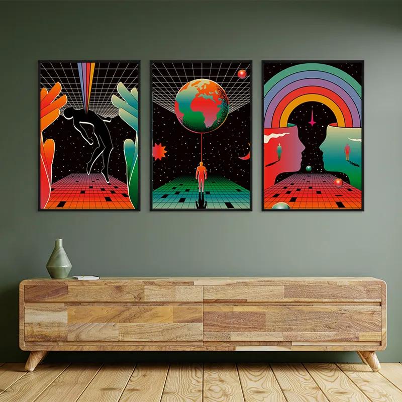 Mehrteiliges Leinwandbild Cosmos Poster mockup 2