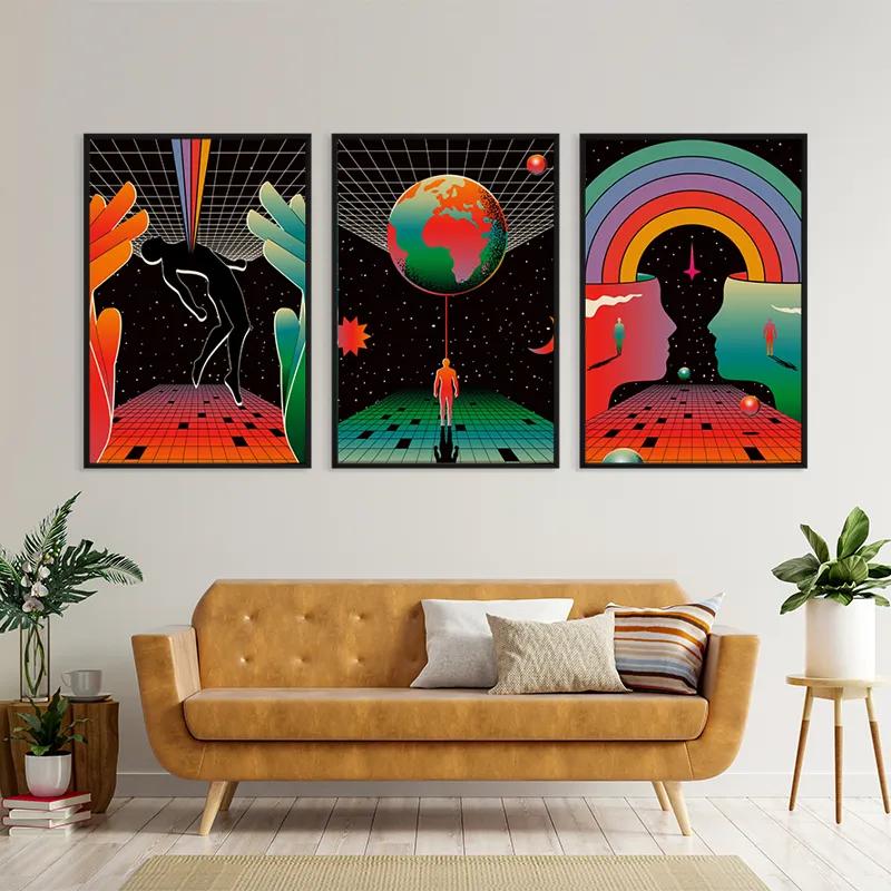 Mehrteiliges Leinwandbild Cosmos Poster mockup 4