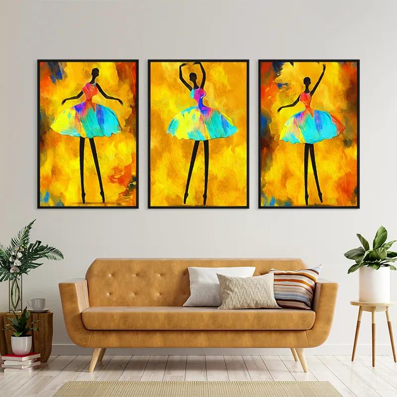 Mehrteiliges Leinwandbild Paintedallerina mockup 4