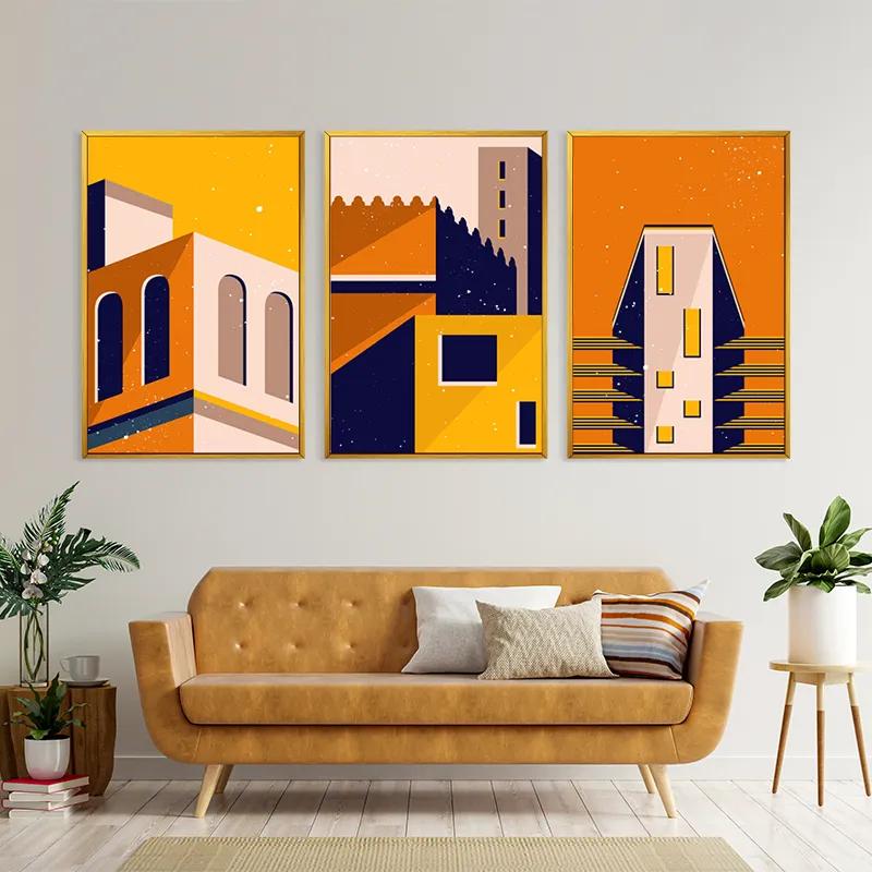 Mehrteiliges Leinwandbild Sunset Home Set mockup 4