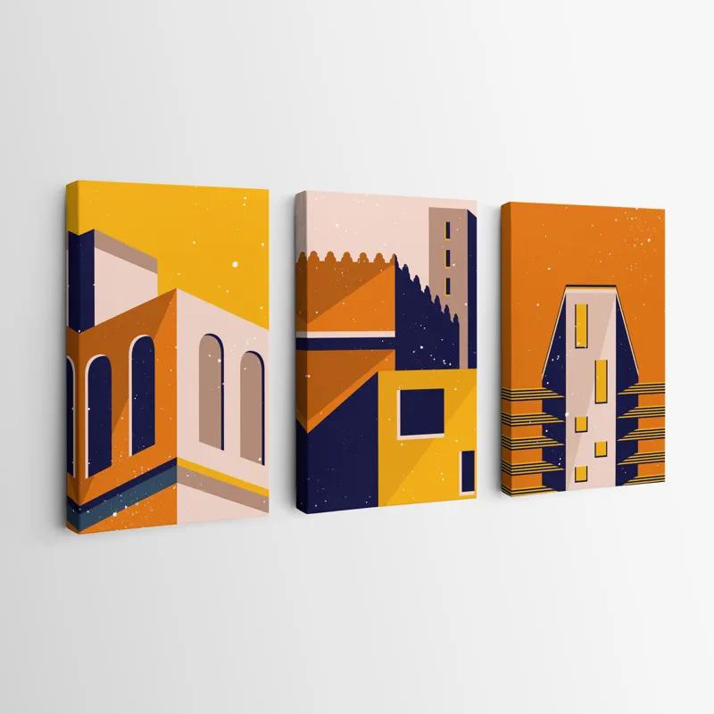 Mehrteiliges Leinwandbild Sunset Home Set mockup 0