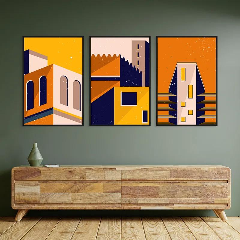 Mehrteiliges Leinwandbild Sunset Home Set mockup 2