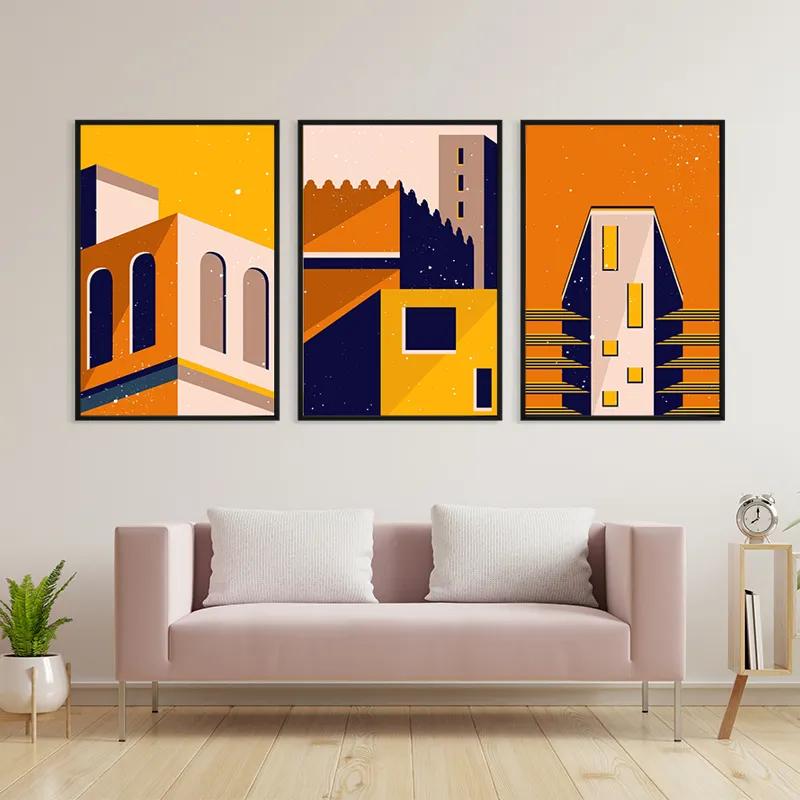 Mehrteiliges Leinwandbild Sunset Home Set mockup 3