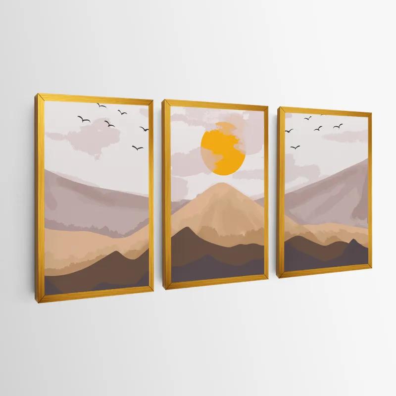 Mehrteiliges Leinwandbild Mountain Sunrise Set mockup 0