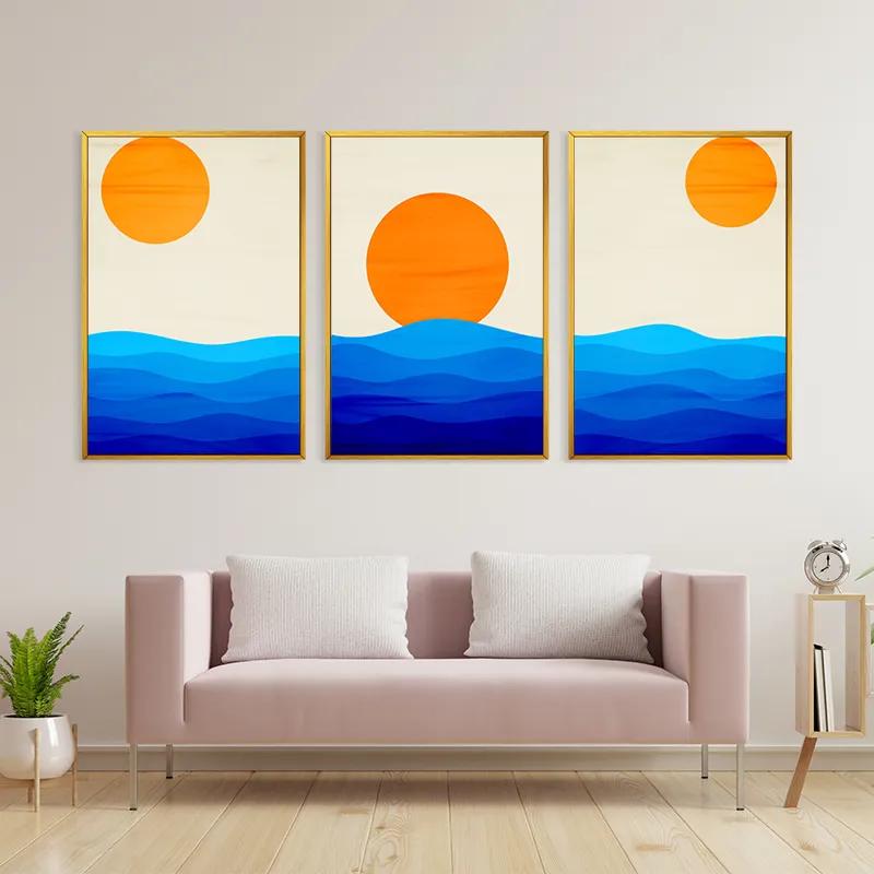 Mehrteiliges Leinwandbild Stronglue Waves mockup 3