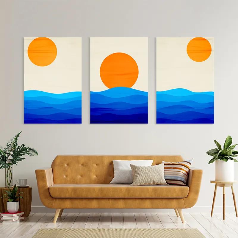 Mehrteiliges Leinwandbild Stronglue Waves mockup 4