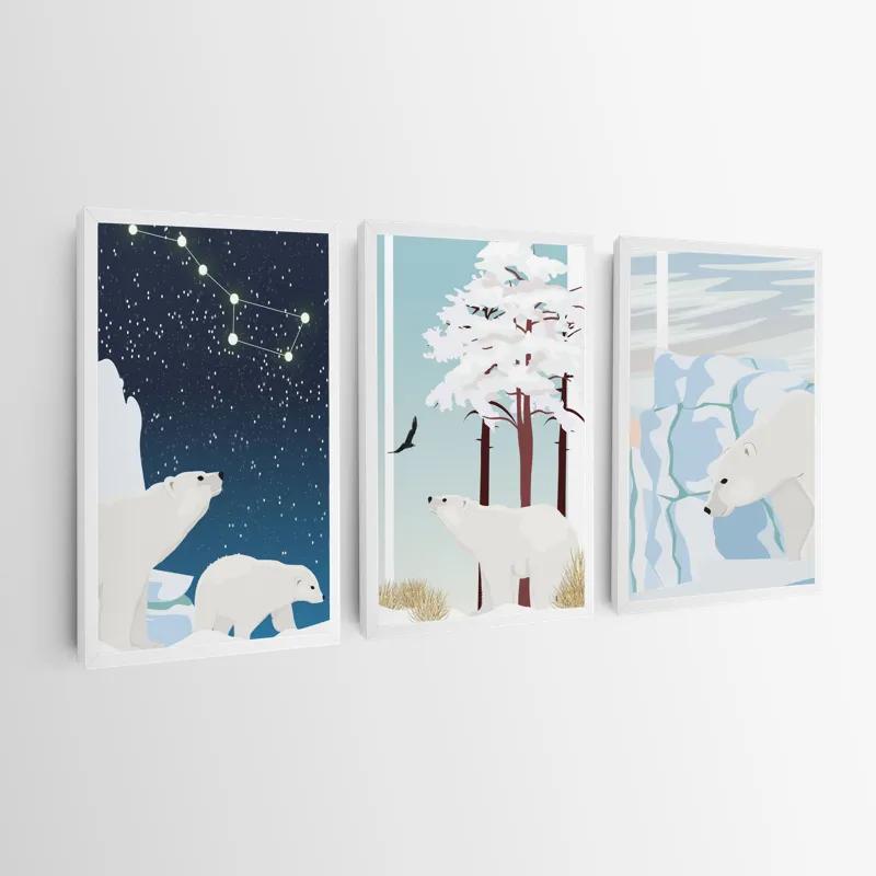 Mehrteiliges Leinwandbild Icebear Set mockup 0