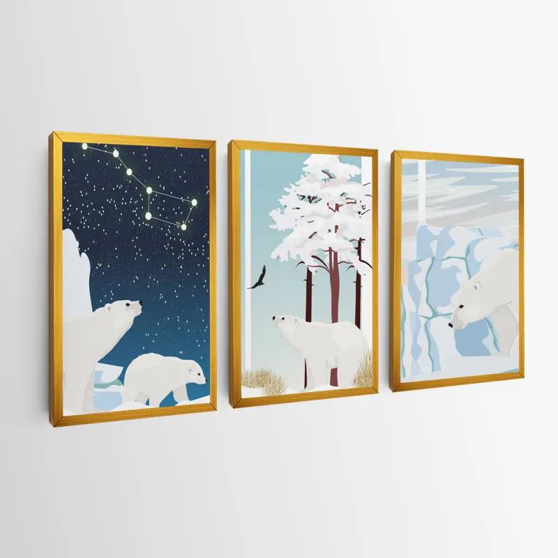 Mehrteiliges Leinwandbild Icebear Set mockup 0