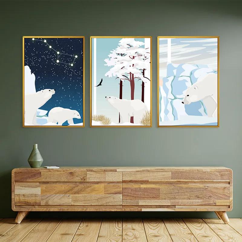 Mehrteiliges Leinwandbild Icebear Set mockup 2