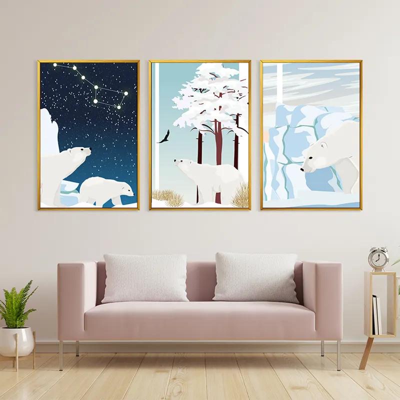 Mehrteiliges Leinwandbild Icebear Set mockup 3