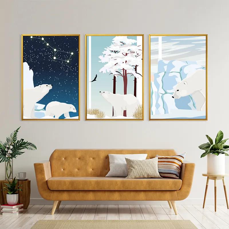 Mehrteiliges Leinwandbild Icebear Set mockup 4