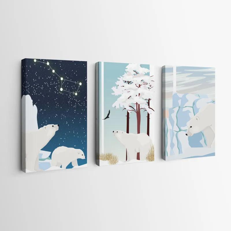 Mehrteiliges Leinwandbild Icebear Set mockup 0