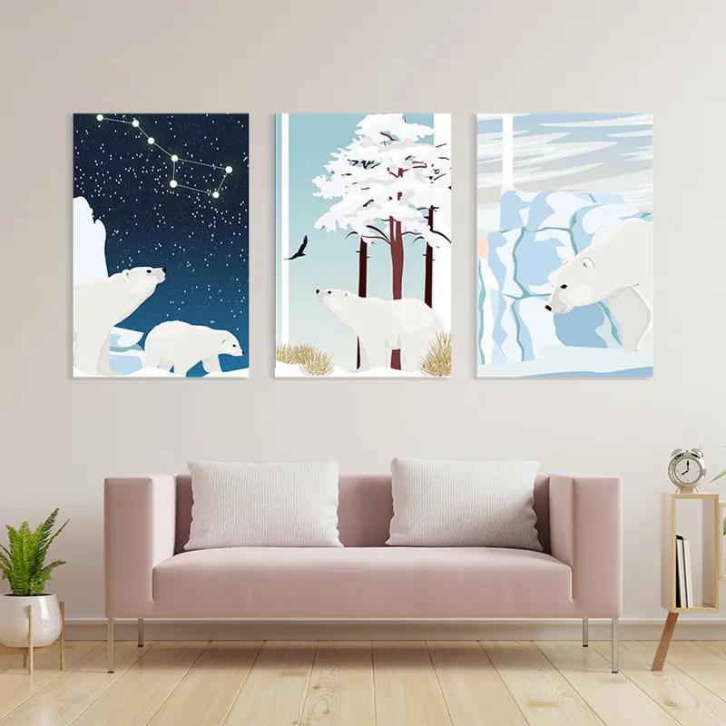 Mehrteiliges Leinwandbild Icebear Set mockup 3