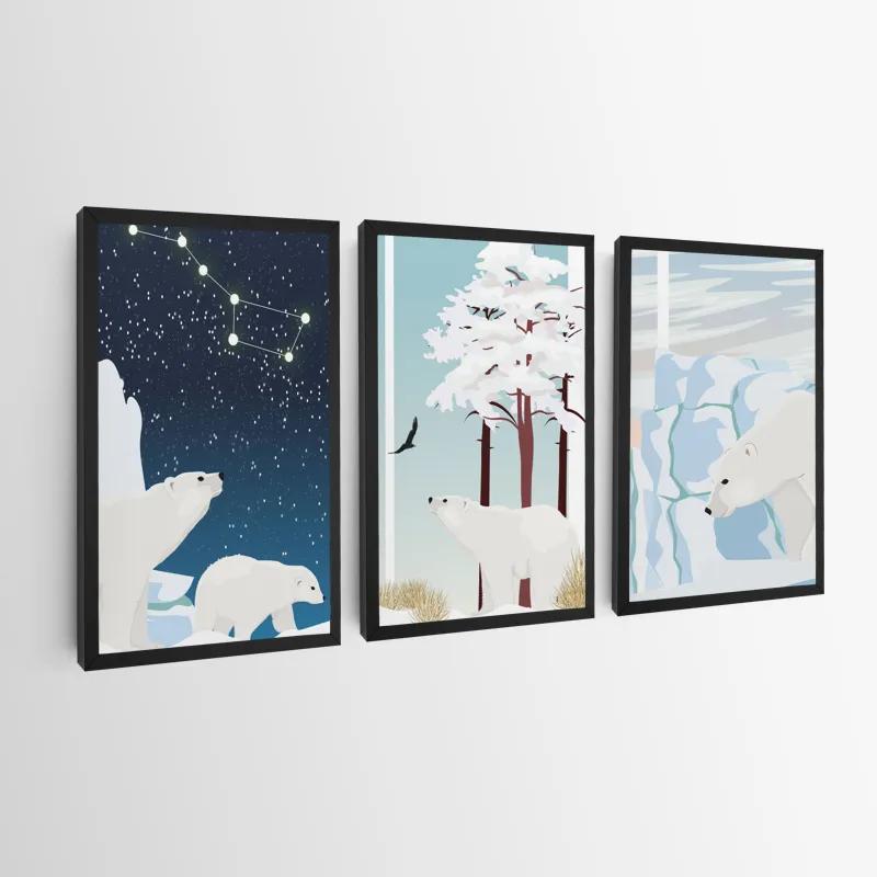 Mehrteiliges Leinwandbild Icebear Set mockup 0