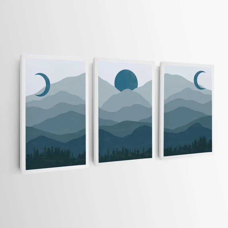Mehrteiliges Leinwandbild Blue Sun Mountain mockup 0