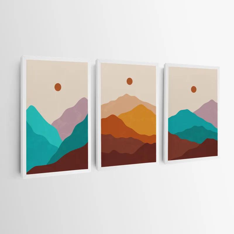 Mehrteiliges Leinwandbild Brown Moon Mountain mockup 0