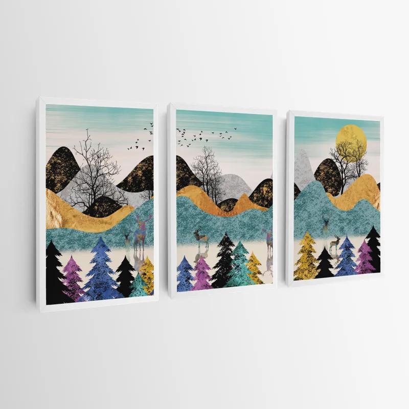 Mehrteiliges Leinwandbild Color Mountain mockup 0