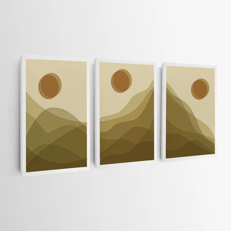 Mehrteiliges Leinwandbild Cream Mountain Set mockup 0