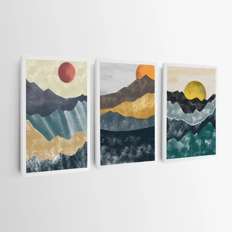 Mehrteiliges Leinwandbild Mountain Sun Set mockup 0