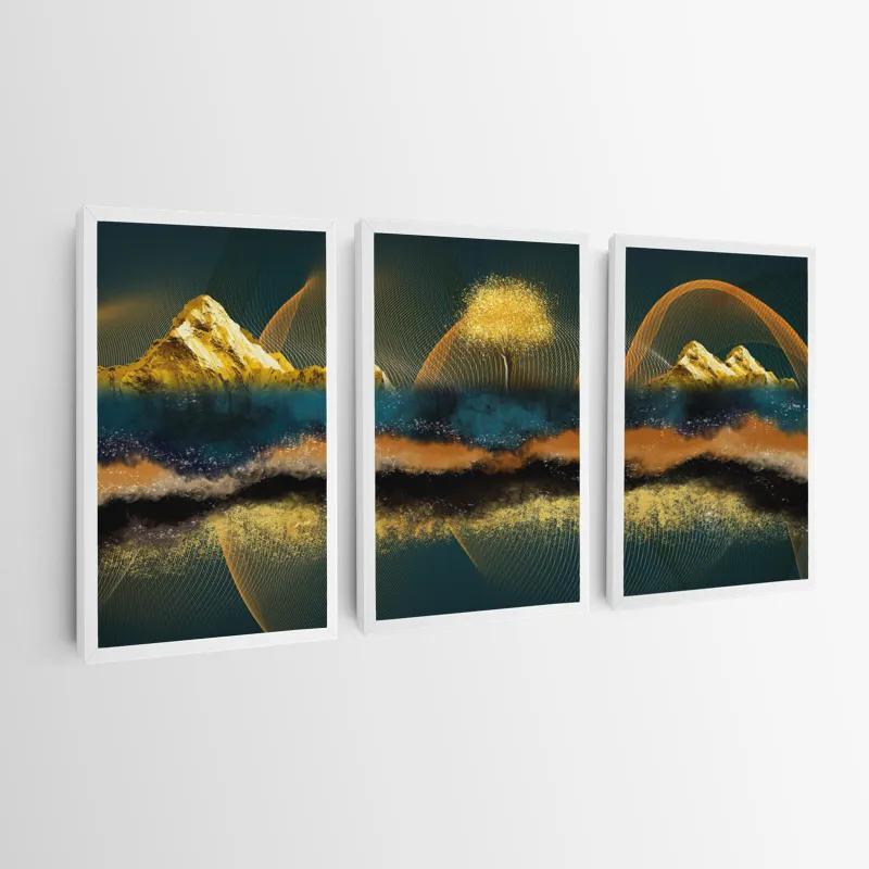 Mehrteiliges Leinwandbild Mountain Waves mockup 0