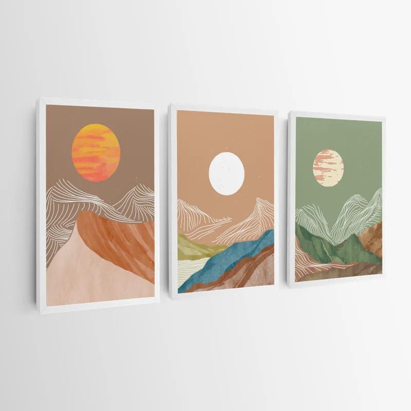 Mehrteiliges Leinwandbild White Moon Set mockup 0