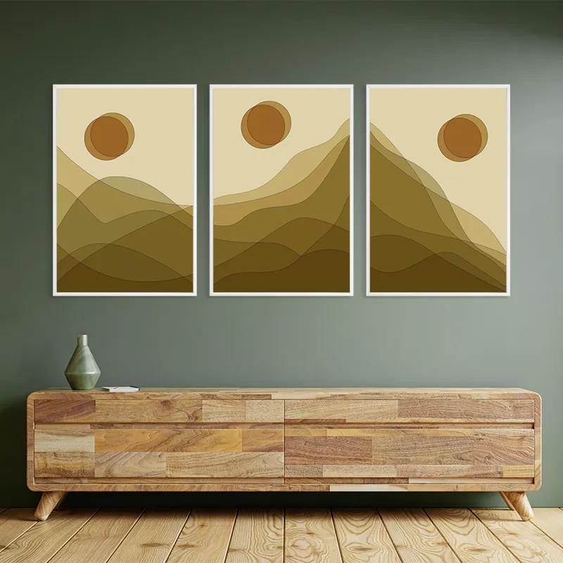 Mehrteiliges Leinwandbild Cream Mountain Set mockup 2