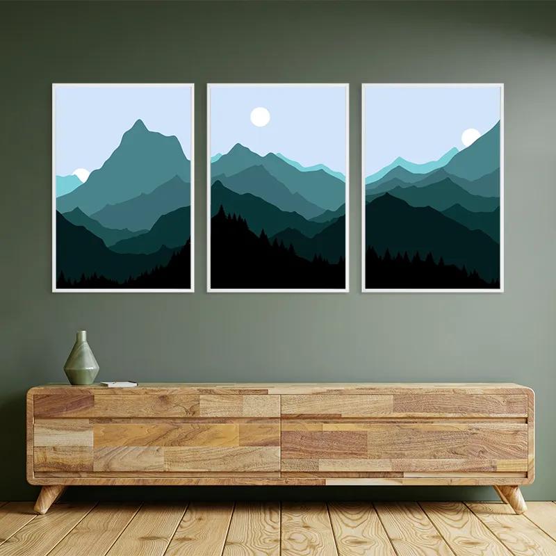 Mehrteiliges Leinwandbild Green Mountain mockup 2