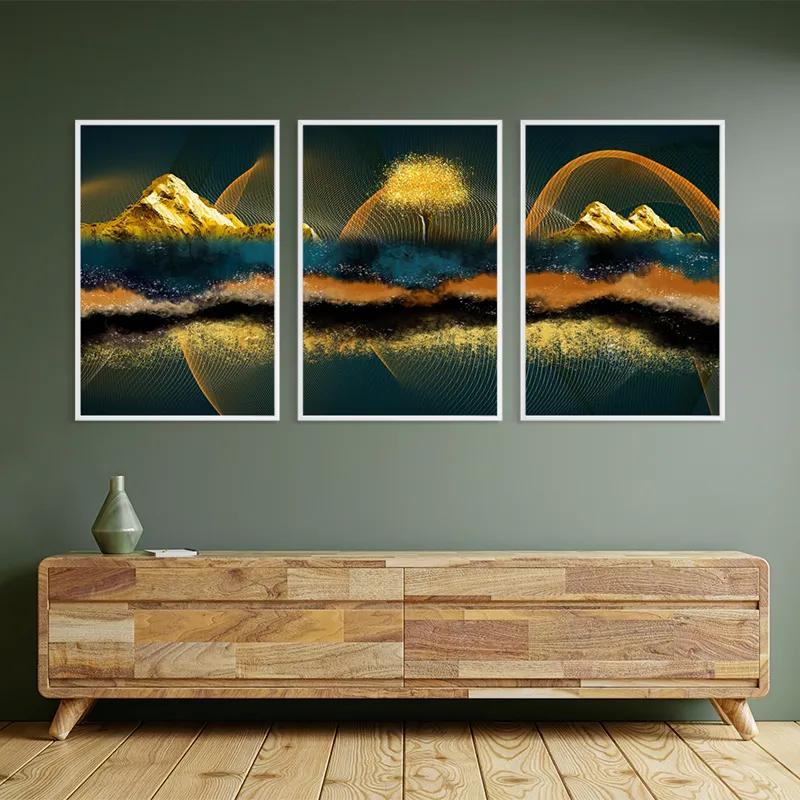 Mehrteiliges Leinwandbild Mountain Waves mockup 2