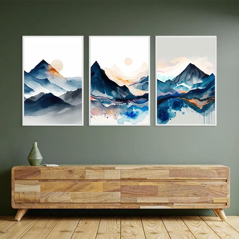 Mehrteiliges Leinwandbild Paintinglue Mountain mockup 2