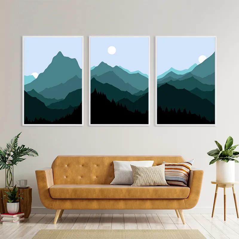 Mehrteiliges Leinwandbild Green Mountain mockup 4