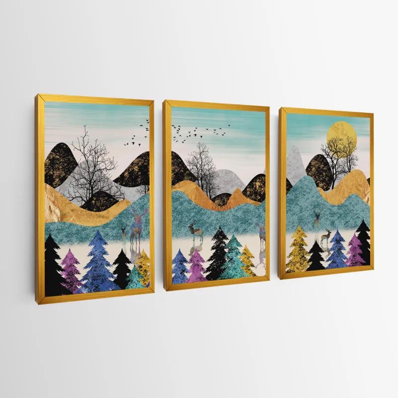 Mehrteiliges Leinwandbild Color Mountain mockup 0