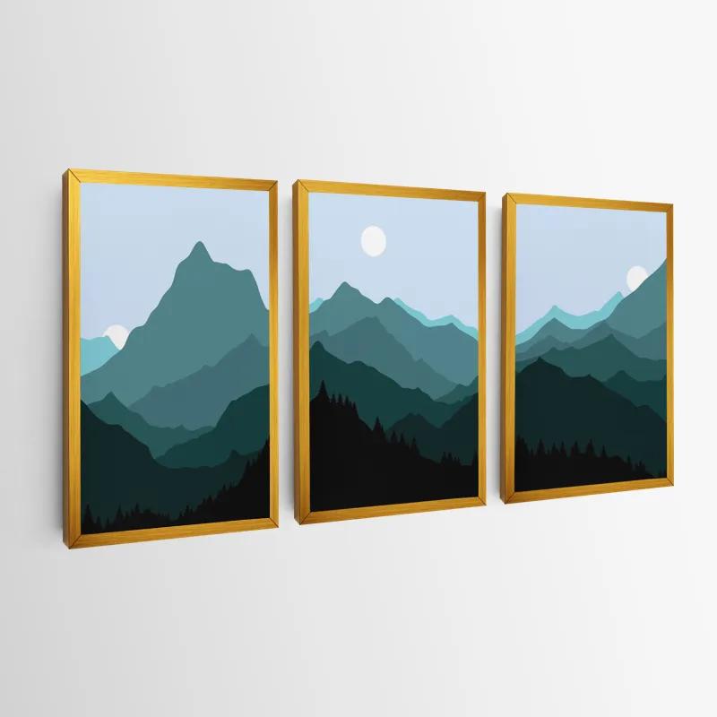 Mehrteiliges Leinwandbild Green Mountain mockup 0
