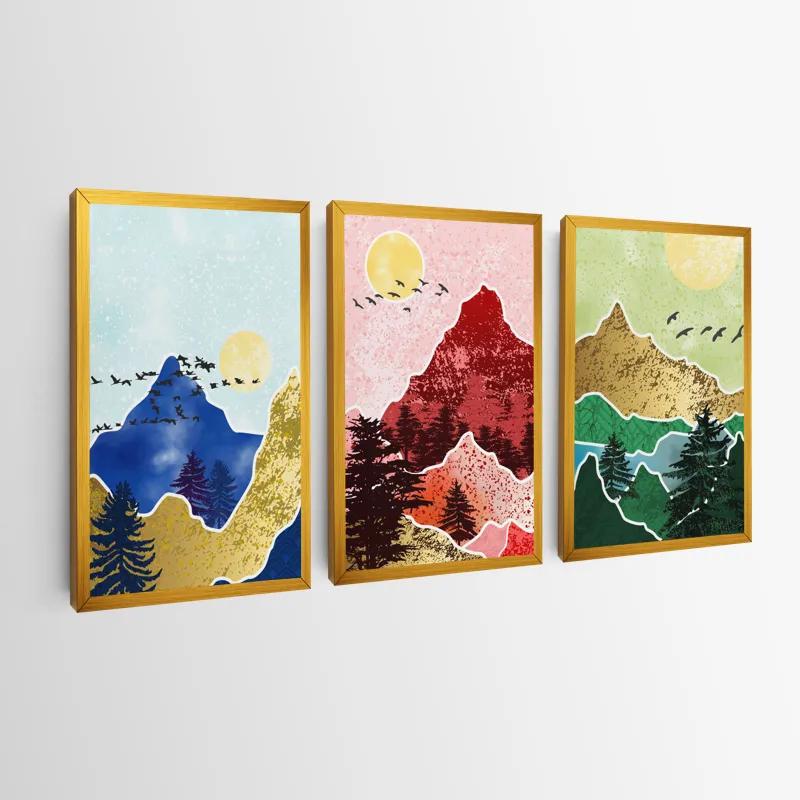 Mehrteiliges Leinwandbild Mountainirds Set mockup 0