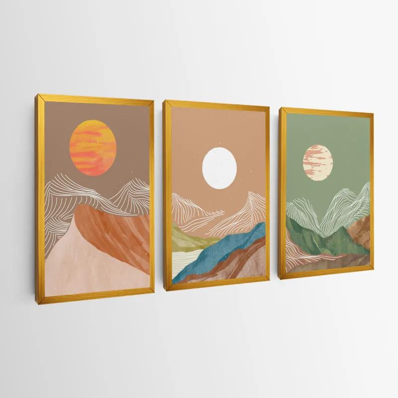 Mehrteiliges Leinwandbild White Moon Set mockup 0