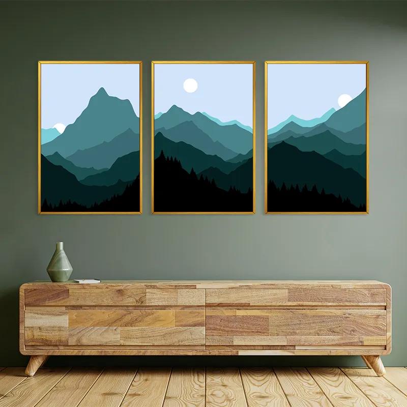 Mehrteiliges Leinwandbild Green Mountain mockup 2