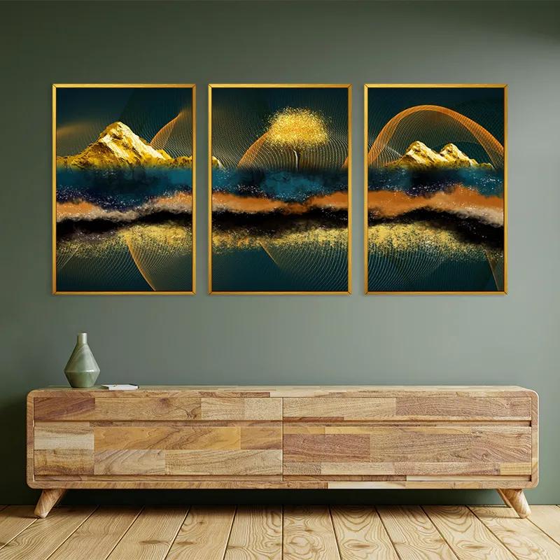 Mehrteiliges Leinwandbild Mountain Waves mockup 2