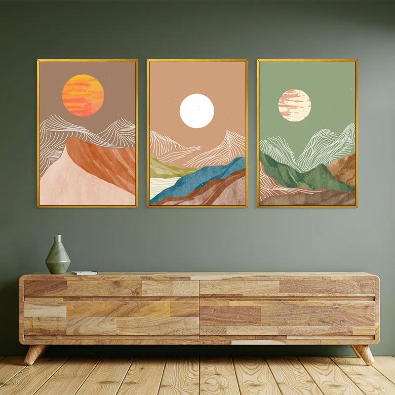 Mehrteiliges Leinwandbild White Moon Set mockup 2