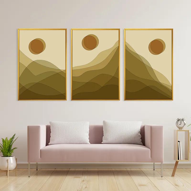 Mehrteiliges Leinwandbild Cream Mountain Set mockup 3