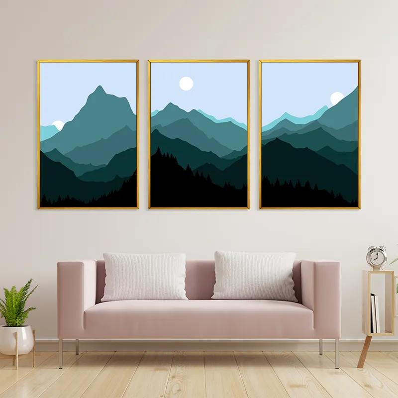 Mehrteiliges Leinwandbild Green Mountain mockup 3