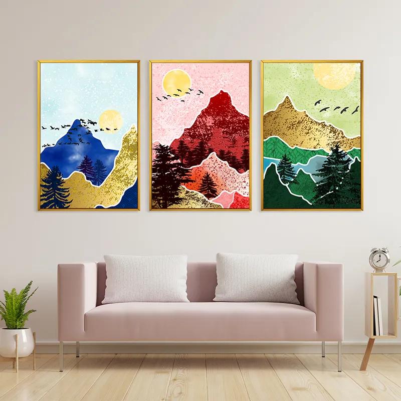 Mehrteiliges Leinwandbild Mountainirds Set mockup 3