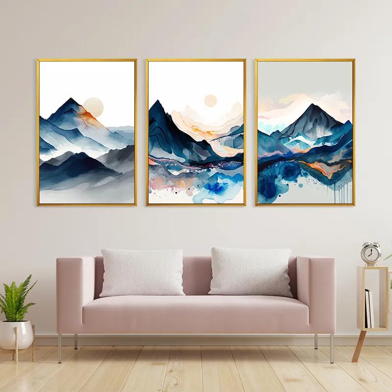 Mehrteiliges Leinwandbild Paintinglue Mountain mockup 3