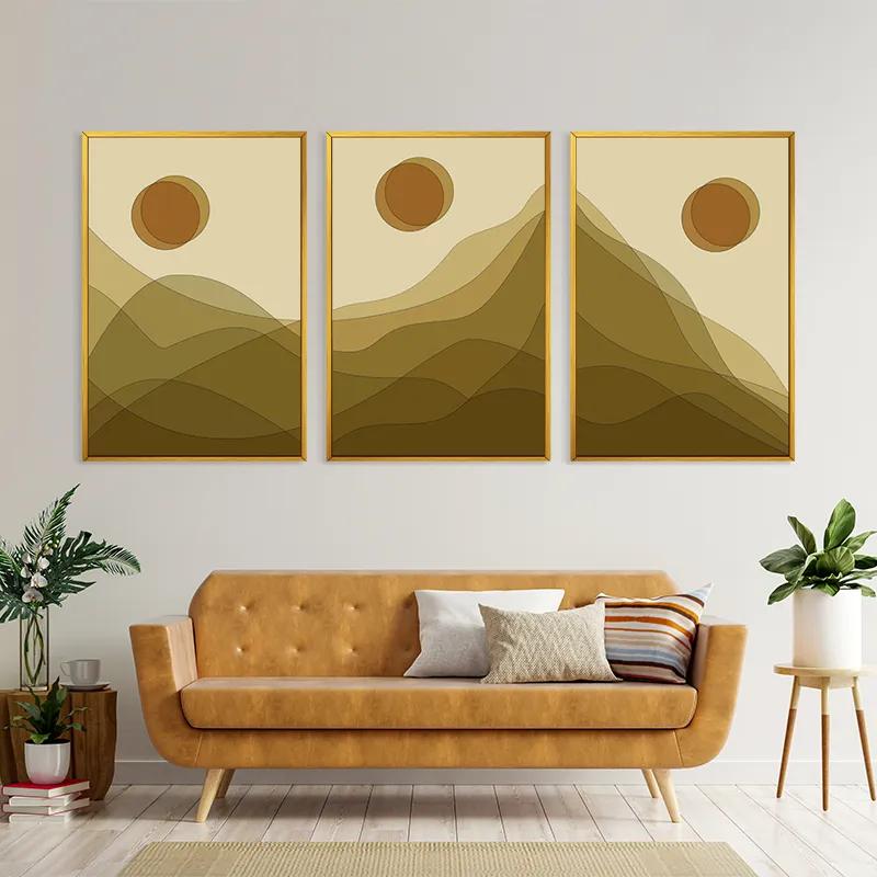 Mehrteiliges Leinwandbild Cream Mountain Set mockup 4