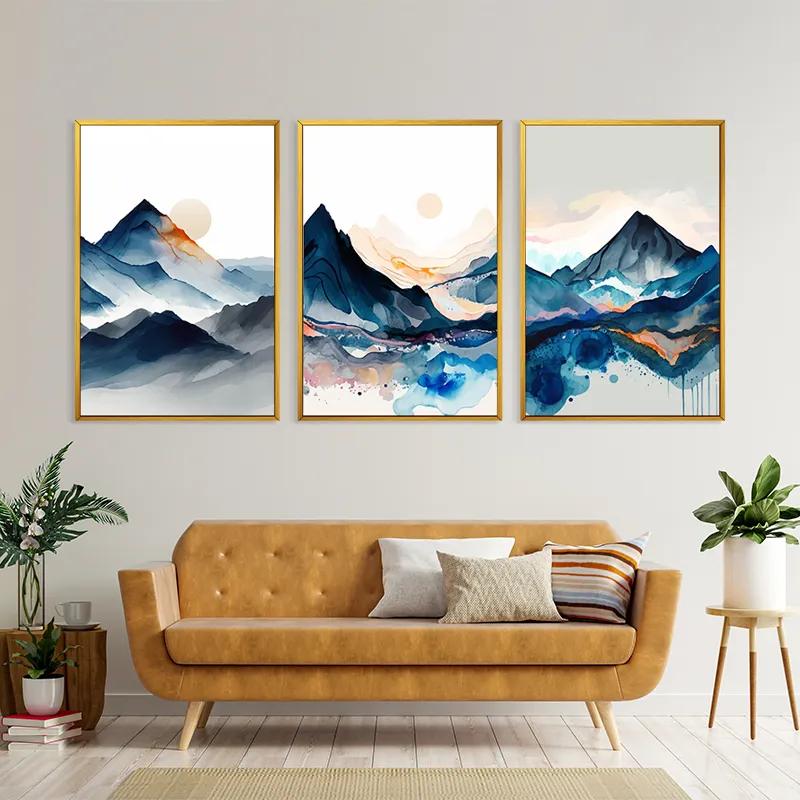 Mehrteiliges Leinwandbild Paintinglue Mountain mockup 4