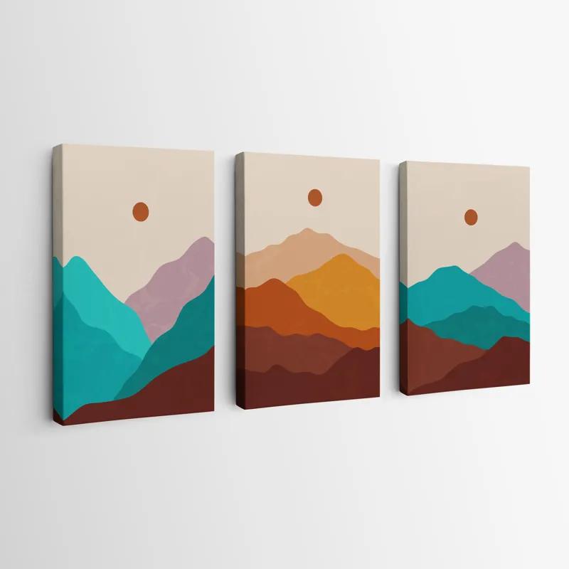 Mehrteiliges Leinwandbild Brown Moon Mountain mockup 0
