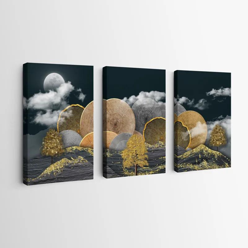 Mehrteiliges Leinwandbild Circle Over The Mountain mockup 0