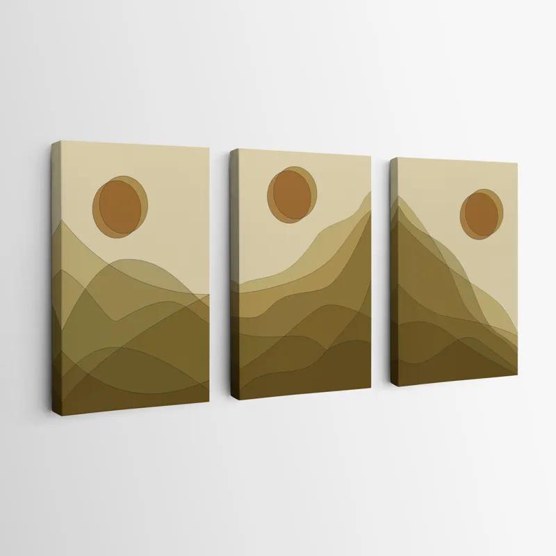 Mehrteiliges Leinwandbild Cream Mountain Set mockup 0