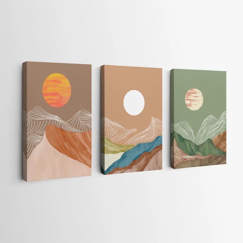 Mehrteiliges Leinwandbild White Moon Set mockup 0